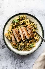Whole Grain Pasta with Chicken & Pesto